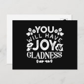 Faith and Happiness – Joy and Gladness Quotes Feestdagenkaart (Voorkant / Achterkant)