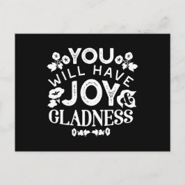 Faith and Happiness – Joy and Gladness Quotes Feestdagenkaart