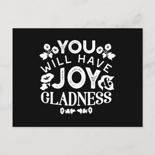 Faith and Happiness – Joy and Gladness Quotes Feestdagenkaart (Voorkant)