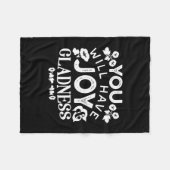 Faith and Happiness – Joy and Gladness Quotes Fleece Deken (Voorkant (Horizontaal))