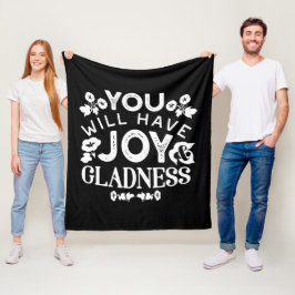 Faith and Happiness – Joy and Gladness Quotes Fleece Deken