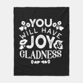 Faith and Happiness – Joy and Gladness Quotes Fleece Deken (Voorkant)
