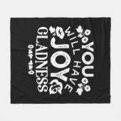 Faith and Happiness – Joy and Gladness Quotes Fleece Deken (Voorkant (Horizontaal))