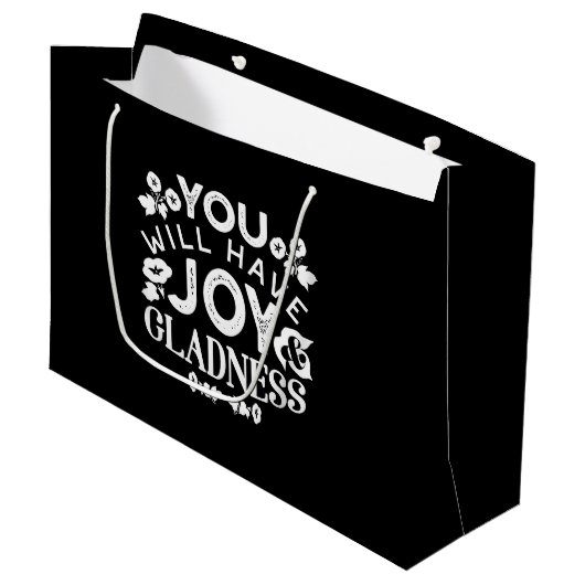 Faith and Happiness – Joy and Gladness Quotes Groot Cadeauzakje (Voorkant Gekanteld)