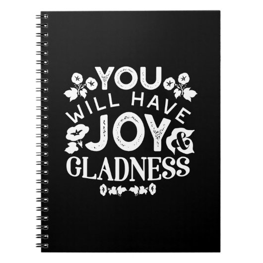 Faith and Happiness – Joy and Gladness Quotes Notitieboek (Voorkant)