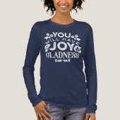 Faith and Happiness – Joy and Gladness Quotes Tri-Blend Shirt (Voorkant)