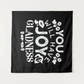 Faith and Happiness – Joy and Gladness Quotes Wandkleed (Voorkant (horizontaal))