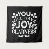 Faith and Happiness – Joy and Gladness Quotes Wandkleed (Voorkant)