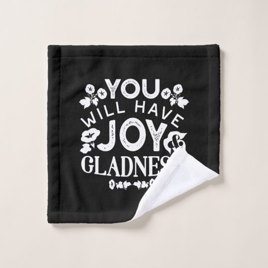 Faith and Happiness – Joy and Gladness Quotes Washandje (Wasdoekje)