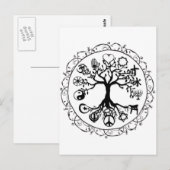 Faith and Love Tree of Life Briefkaart (Voorkant / Achterkant)