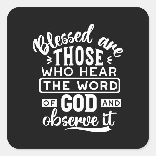 Faith and Obedience – Inspirational Scripture Vierkante Sticker (Voorkant)