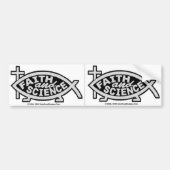 Faith and Science Bumpersticker. (snede voor hoeve Bumpersticker (Voorkant)