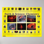 Faith and Science: scheikunde Poster<br><div class="desc">De meeste mensen realiseren zich niet dat alle vier de grondleggers van de moderne chemie stoute christenen waren. In dit poster staan meer dan twee dozijn beroemde chemici die allemaal volslagen christenen waren,  van de eerste keer tot de dag van het cadeau.</div>