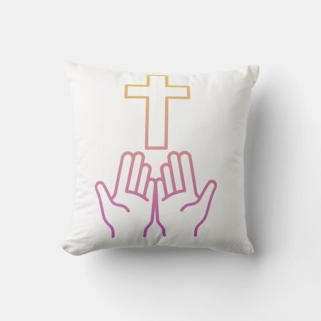 Faith and Worship Line Art pillows  Kussen (Voorkant)