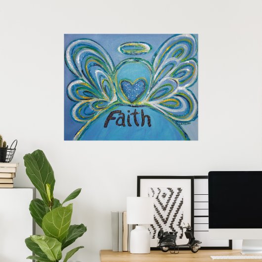 Faith Angel Art Poster Print (Thuiskantoor)
