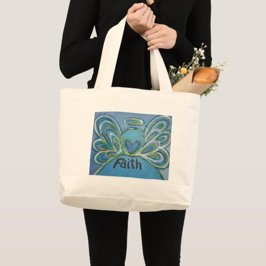Faith Angel Word Art Canvas tas (Voorkant (product))