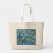 Faith Angel Word Art Canvas tas (Achterkant)
