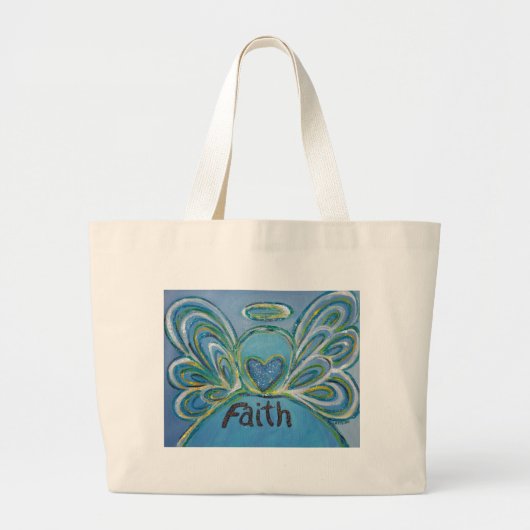 Faith Angel Word Art Canvas tas (Voorkant)