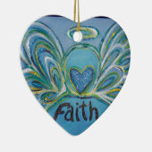 Faith Angel Word Art Gift Holiday Ornament (Rechts)