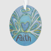 Faith Angel Word Art Gift Holiday Ornament (voorkant)