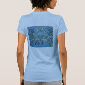Faith Angel Word Inspirerend Gepersonaliseerd Shir T-shirt (Achterkant)
