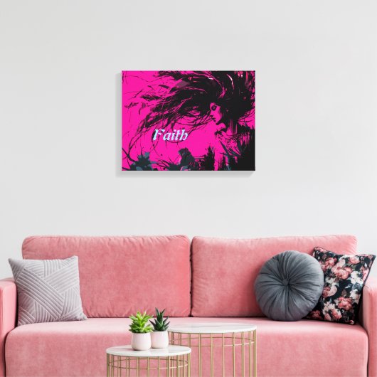 Faith Art Retro Canvas Afdruk (Insitu (Woonkamer))