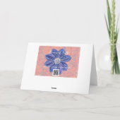 Faith Aster Roze Bloem Aanmoedigen en Zorg Kaart (Achterkant)