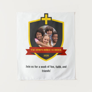 Faith Banner Christian Shield with Cross VBS 2026 Wandkleed