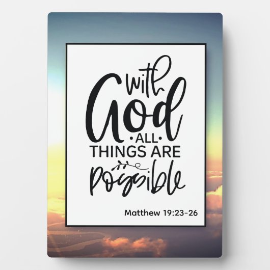 Faith Based Bible Verse tafelblad Fotoplaat (voorkant)