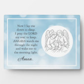 Faith Based Children's (Boy) gebed Plaquette Fotoplaat (voorkant)