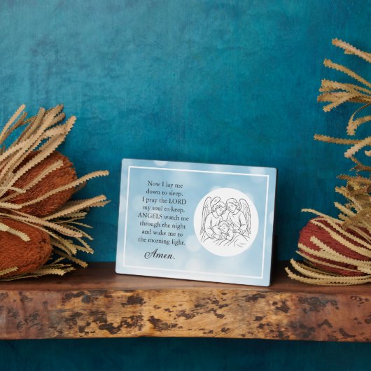 Faith Based Children's (Boy) gebed Plaquette Fotoplaat (Zijkant)