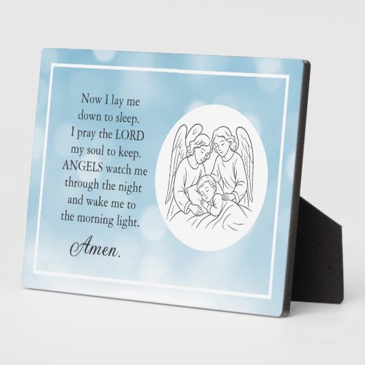 Faith Based Children's (Boy) gebed Plaquette Fotoplaat (Zijkant)