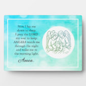 Faith Based Children's (Boy) gebed Plaquette Fotoplaat (voorkant)