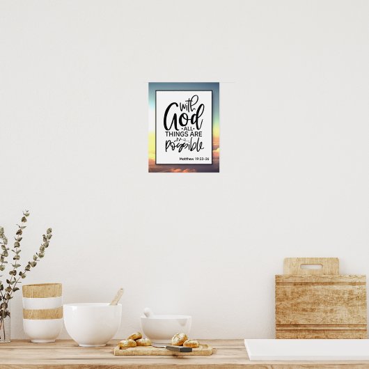 Faith based Christelijk Wall art Poster (Keuken)