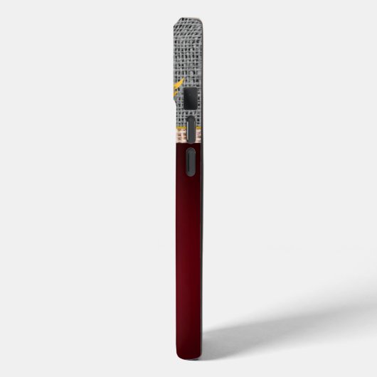 Faith Based Faux Neutral Hessian Embryo Red Heart  Case-Mate iPhone Case (Achterkant / Links)