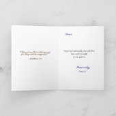 Faith Based Gold Cross Condolence Kaart (Binnen)