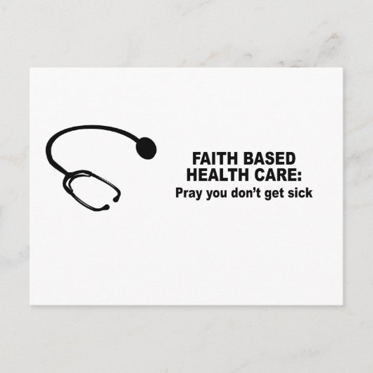 Faith Based Health Care - Band dat u niet ziek wor Briefkaart (Voorkant)