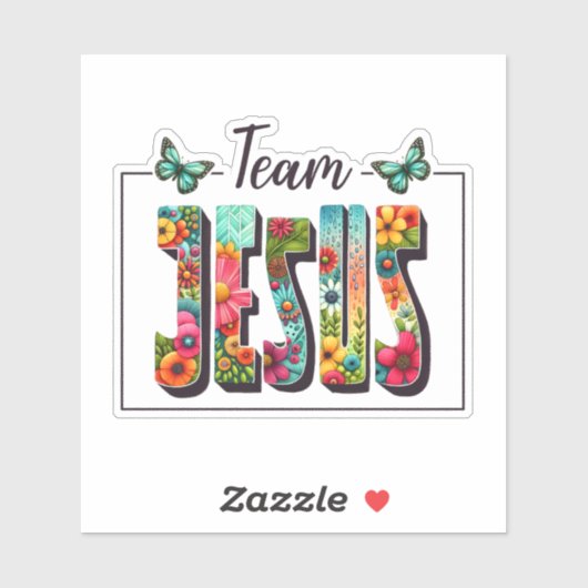 Faith Based Sticker - Team Jesus (Vel)
