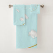 Faith, Bathroom Decor, Blue, Towel Set, Home Bad Handdoek (Insitu)