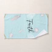 Faith, Bathroom Decor, Blue, Towel Set, Home Bad Handdoek (Handdoek)