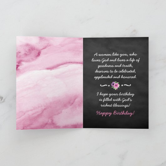 Faith Bday, Strength & Dignity is haar kledingstuk Kaart (Binnen)