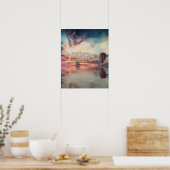 Faith Bible Verse Inspirerend Hot Air Ballon Poster (Keuken)