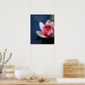 Faith Bible Verse Inspirerend Water Lily Poster (Keuken)