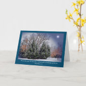Faith Bible Verse Sneeuwster Kerstvakantie Kaart (Gele Bloem)