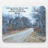 Faith Bible Verse Snow Mouse Pad Muismat (Voorkant)