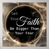 Faith Bigger dan Fear Motivatie Poster (Voorkant)