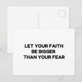 Faith Bigger Than Fear Briefkaart (Voorkant / Achterkant)