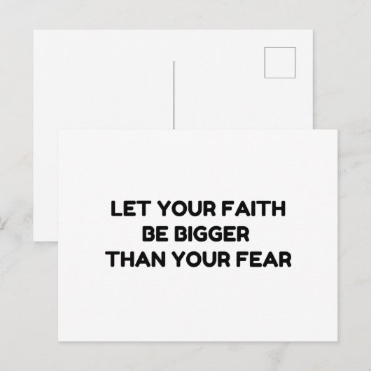 Faith Bigger Than Fear Briefkaart (Voorkant / Achterkant)