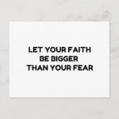 Faith Bigger Than Fear Briefkaart (Voorkant)