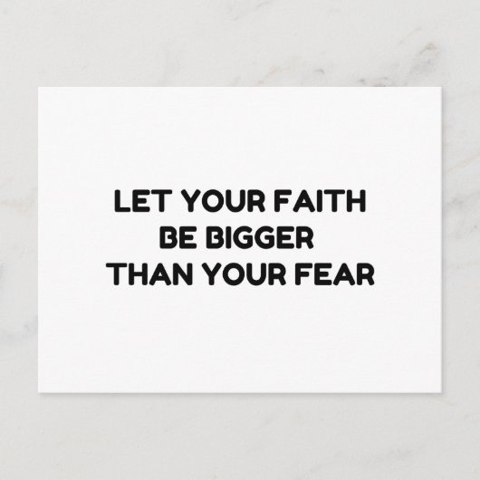 Faith Bigger Than Fear Briefkaart (Voorkant)